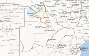 Reiseroute Botswana